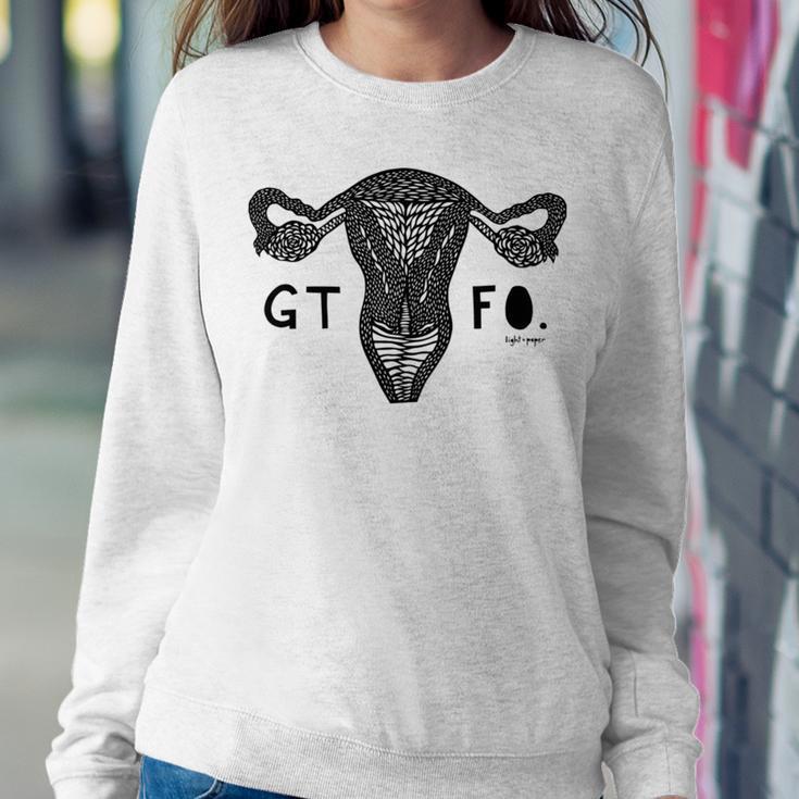 Gtfo Uterus Black Print Perfect Gift Sweatshirt Gifts for Her