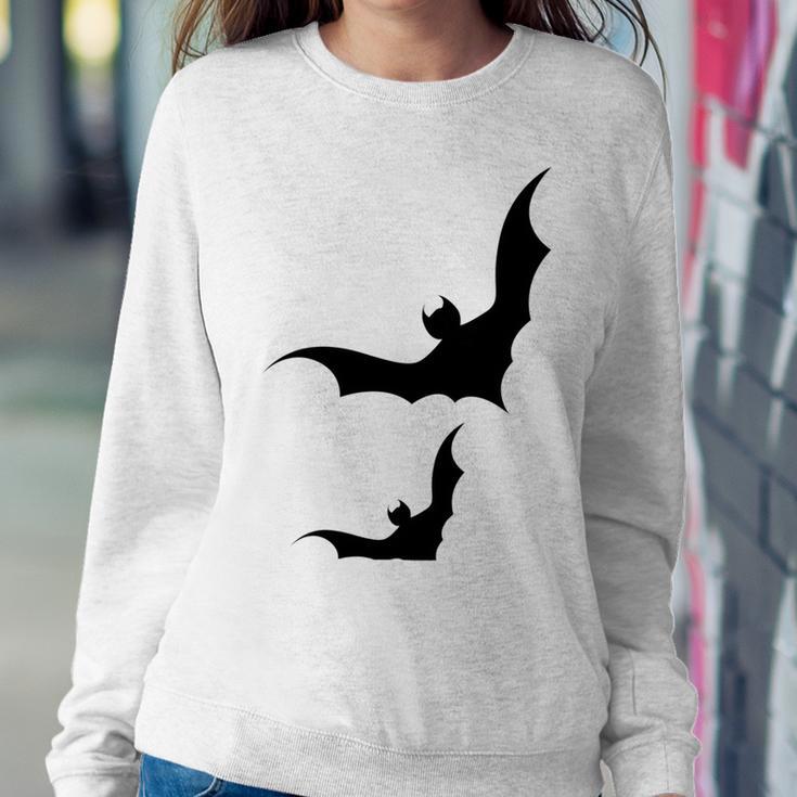 Halloween Two Bats Pattern Sweatshirt Gifts for Her