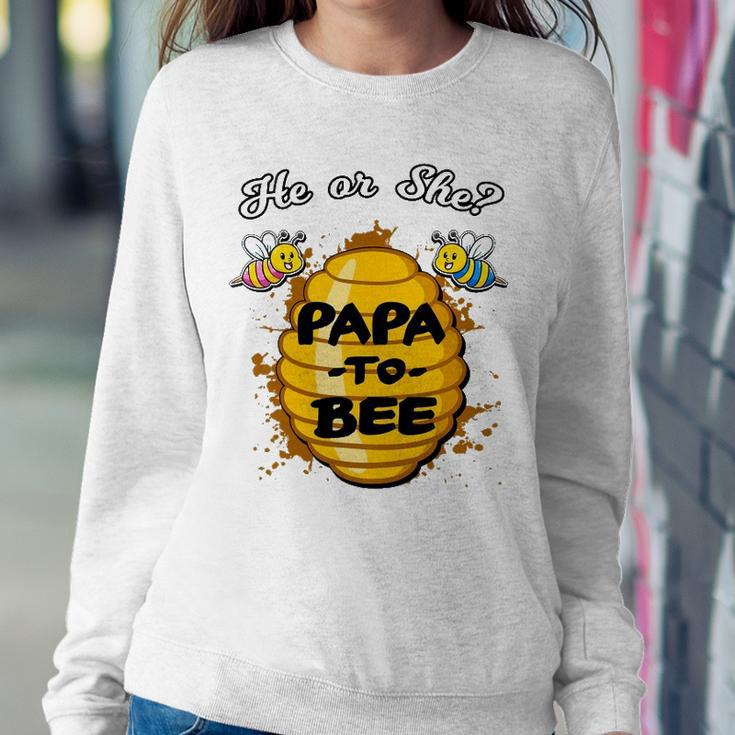 He Or She Papa To Bee Gender Reveal Announcement Baby Shower Sweatshirt Gifts for Her