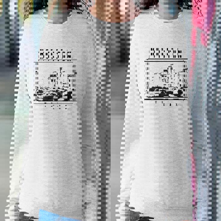 Houston Skyline Texas Pride Vintage Houston Sweatshirt Gifts for Her