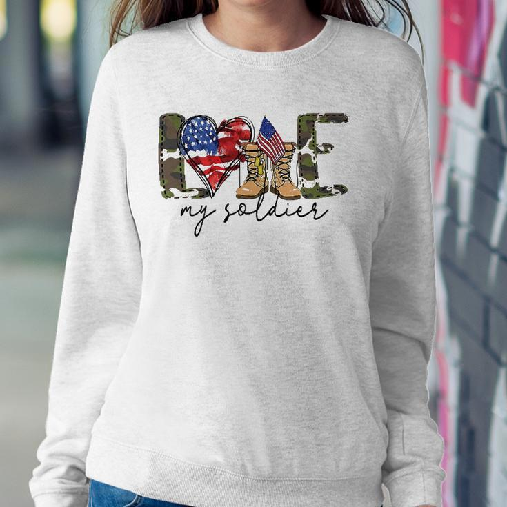 I Love My Soldier Military Military Army Wife Sweatshirt Gifts for Her