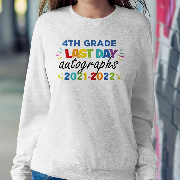 Last Day Autographs For 4Th Grade Kids And Teachers 2022 Last Day Of School Sweatshirt Gifts for Her