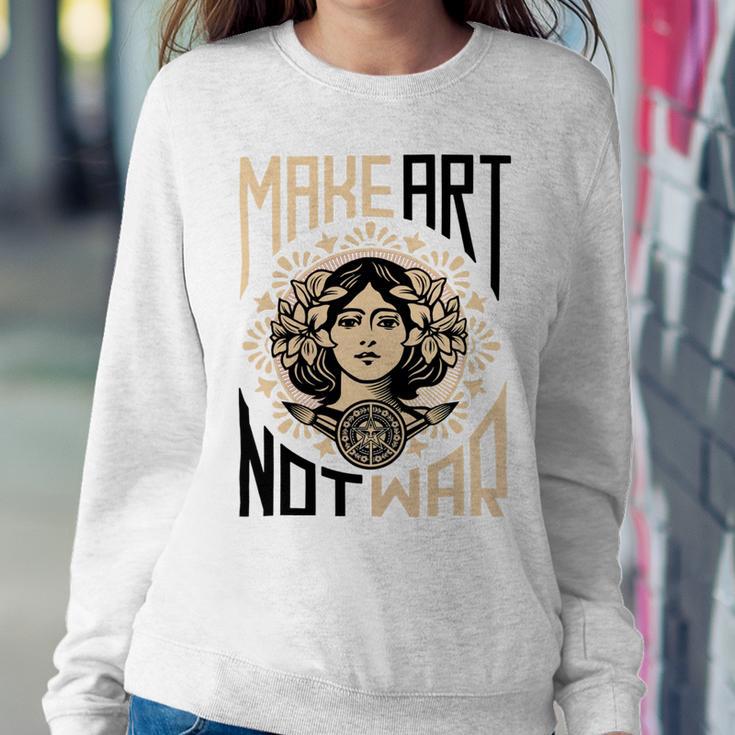 Make Art Not War Symbol Sweatshirt Gifts for Her