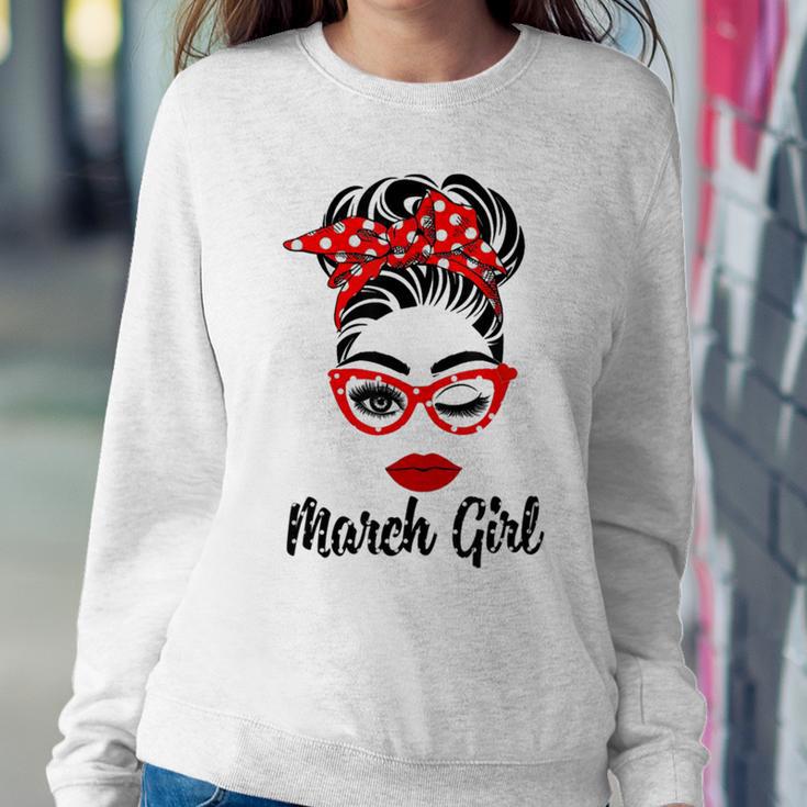 March Girl Women Face Wink Eye Bandana Birthday Gifts 548 Trending Shirt Sweatshirt Gifts for Her