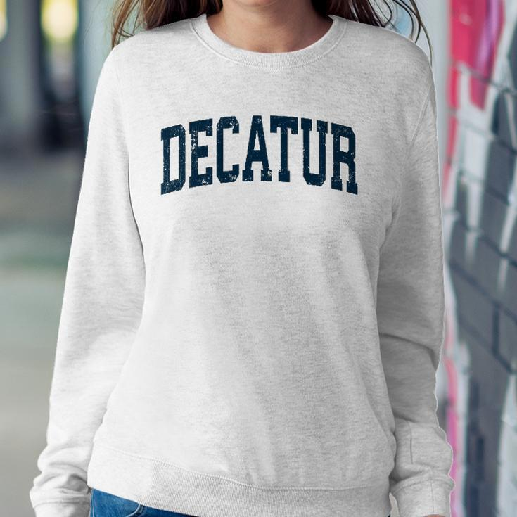 Mens Decatur Georgia Ga Vintage Athletic Sports Navy Design Sweatshirt Gifts for Her