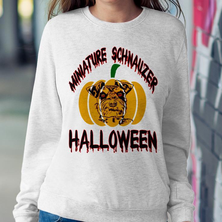 Miniature Schnauzer Halloween On All Hallows Night Sweatshirt Gifts for Her