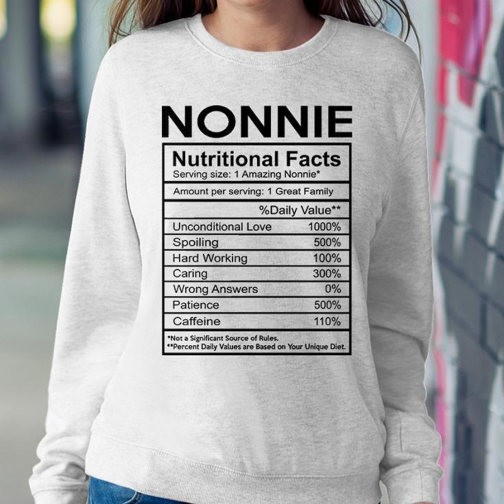 Nonnie Grandma Gift Nonnie Nutritional Facts Sweatshirt Gifts for Her