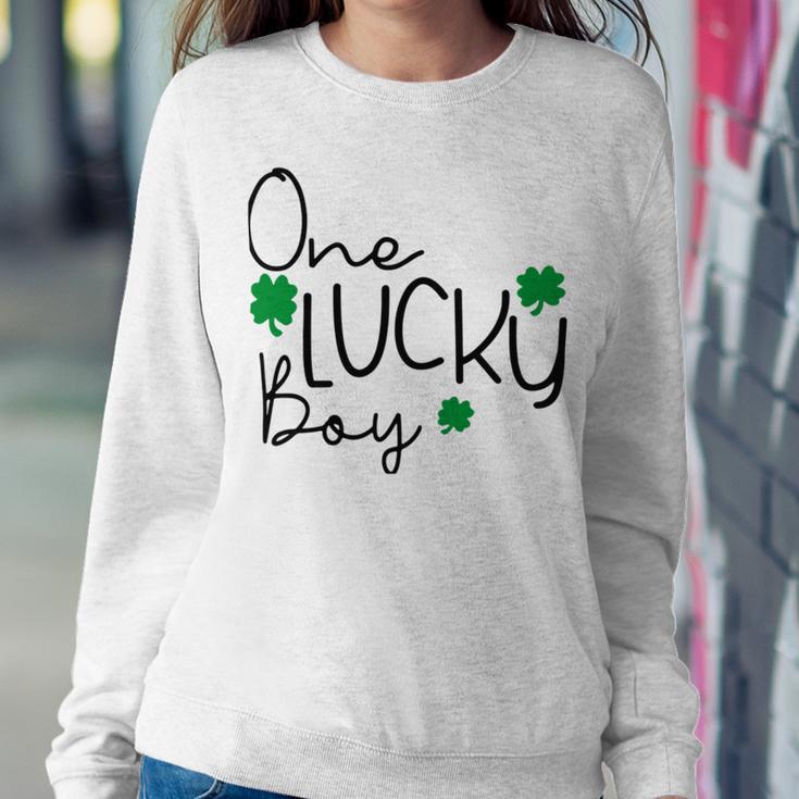 One Lucky Boy Funny St Patrick Day Sweatshirt Gifts for Her