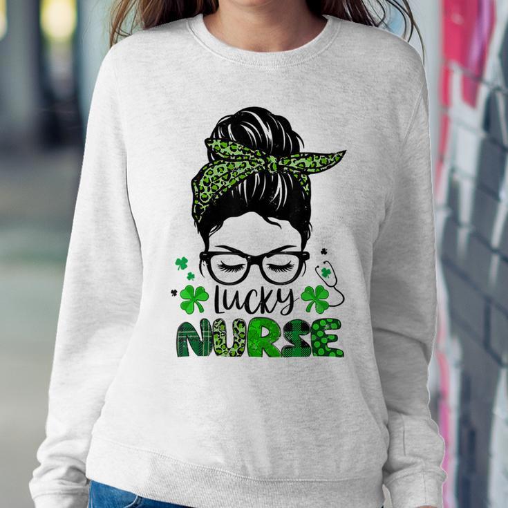 One Lucky Nurse St Patricks Day For Women Funny Nurse Sweatshirt Gifts for Her