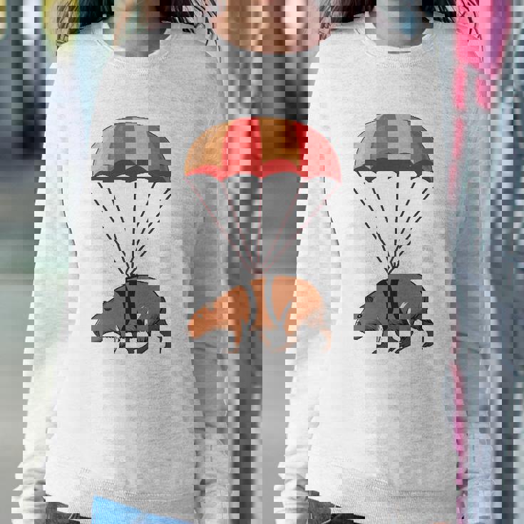Parachuting Capybara For Capybara Lovers Sweatshirt Gifts for Her