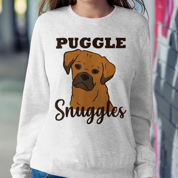 Puggle Dog Snuggles Funny Cute Pug Beagle Mom Dad Sweatshirt Gifts for Her