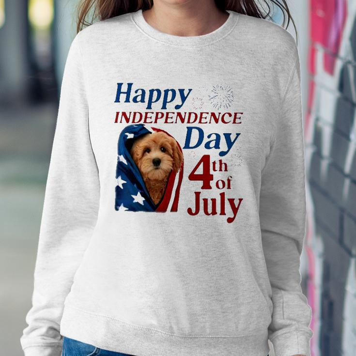 Red Goldendoodle Happy Independence Day 4Th Of July American Flag Sweatshirt Gifts for Her