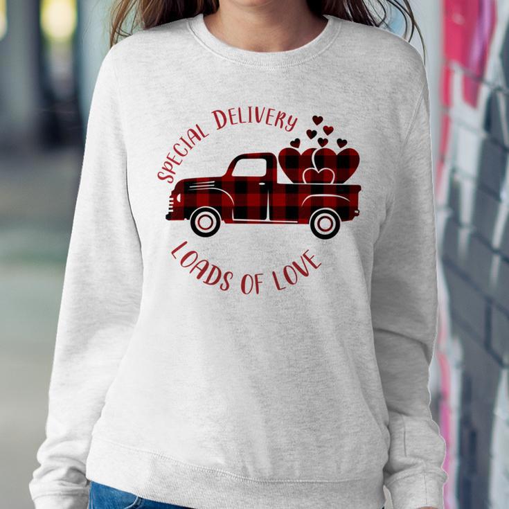 Special Delivery Valentines Car Red Plaid Sweatshirt Gifts for Her