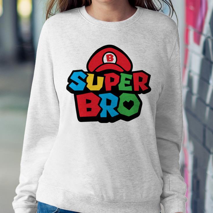 Super Bro Funny Brother Video Gaming Lover Gift Birthday Holiday By Mesa Cute Sweatshirt Gifts for Her