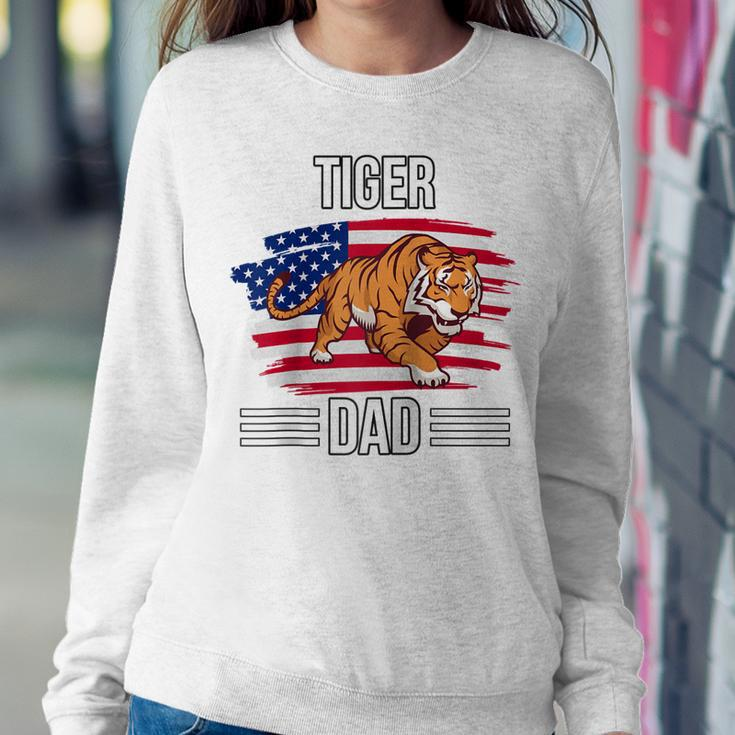 Tiger Us Flag 4Th Of July Fathers Day Tiger Dad Sweatshirt Gifts for Her