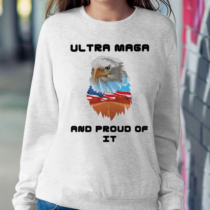 Ultra Mega And Proud Of It Pro Trump Patriotic Republican Sweatshirt Gifts for Her