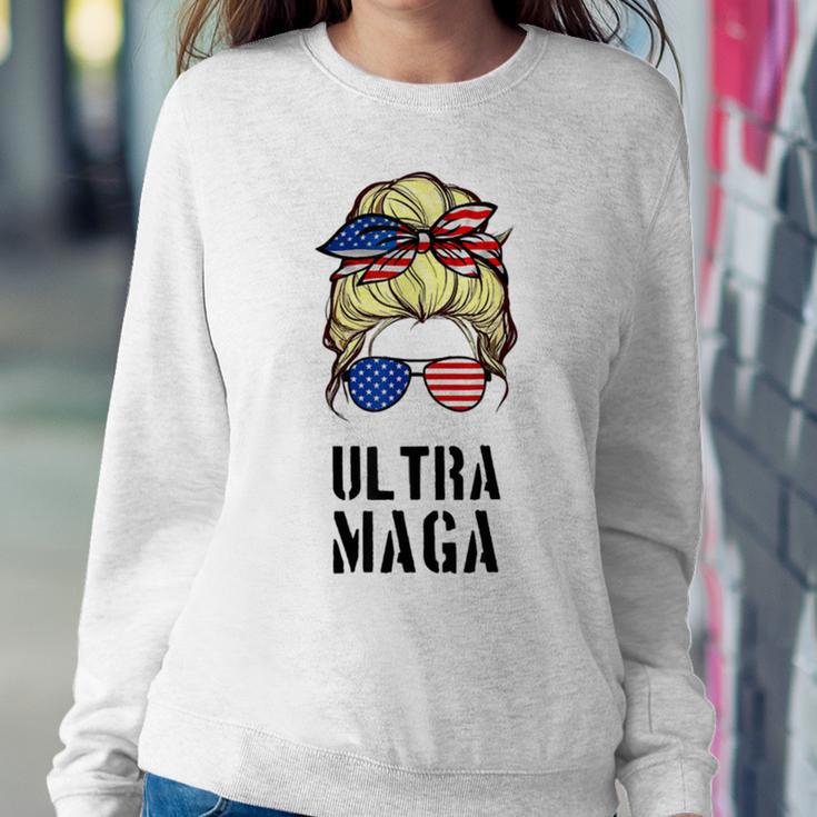 Ultra Mega Messy Bun 2022 Trump Republicans Conservatives Sweatshirt Gifts for Her