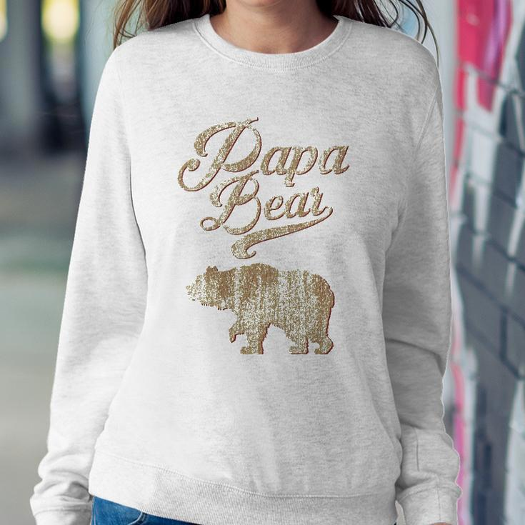 Vintage Papa Bear Dad Fathers Day Father Gift Tee Sweatshirt Gifts for Her