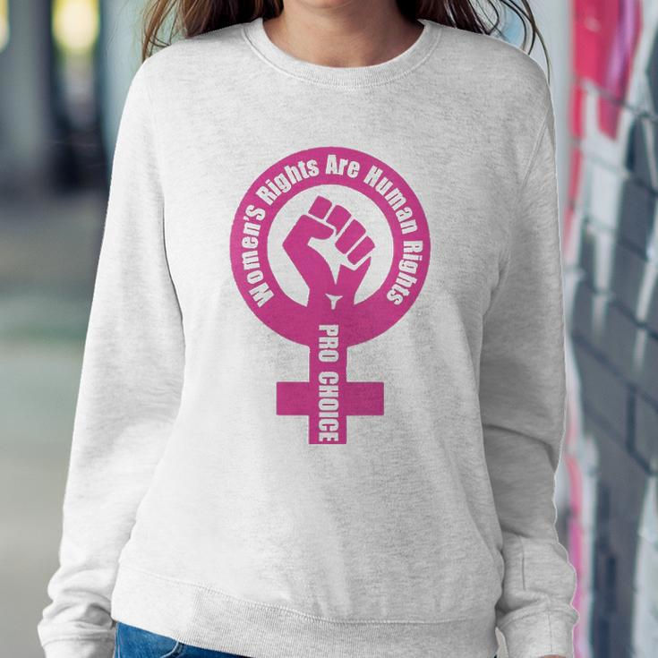 Womens Womens Rights Are Human Rights Pro Choice Sweatshirt Gifts for Her