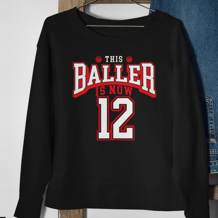 12Th Birthday Basketball Lover 12 Years Old Bday Sweatshirt Gifts for Old Women