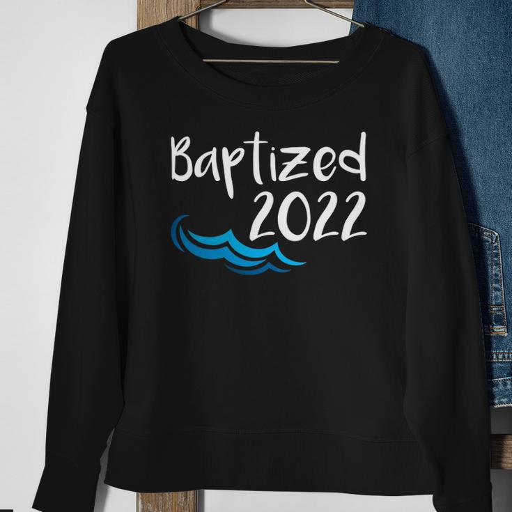 2022 Baptized Water Baptism Christian Catholic Church Faith Sweatshirt Gifts for Old Women