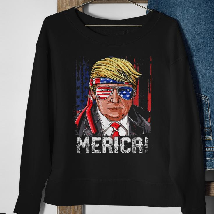 2024 Trump 4Th Of July S Merica Sweatshirt Gifts for Old Women