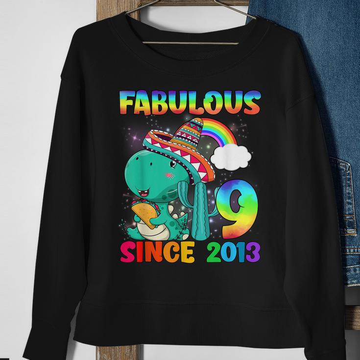 9 Years OldRex 9Th Birthday Dinosaur Girls Since 2013 Sweatshirt Gifts for Old Women