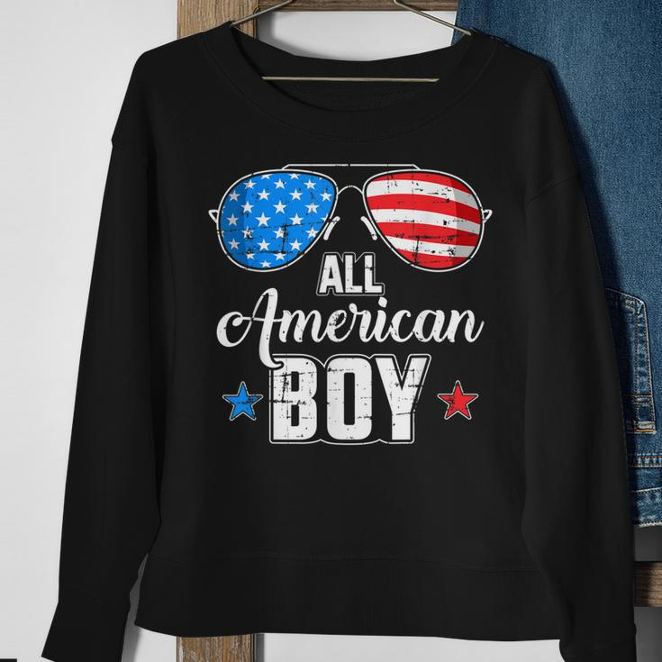 All American Boy Us Flag Sunglasses For Matching 4Th Of July Sweatshirt Gifts for Old Women