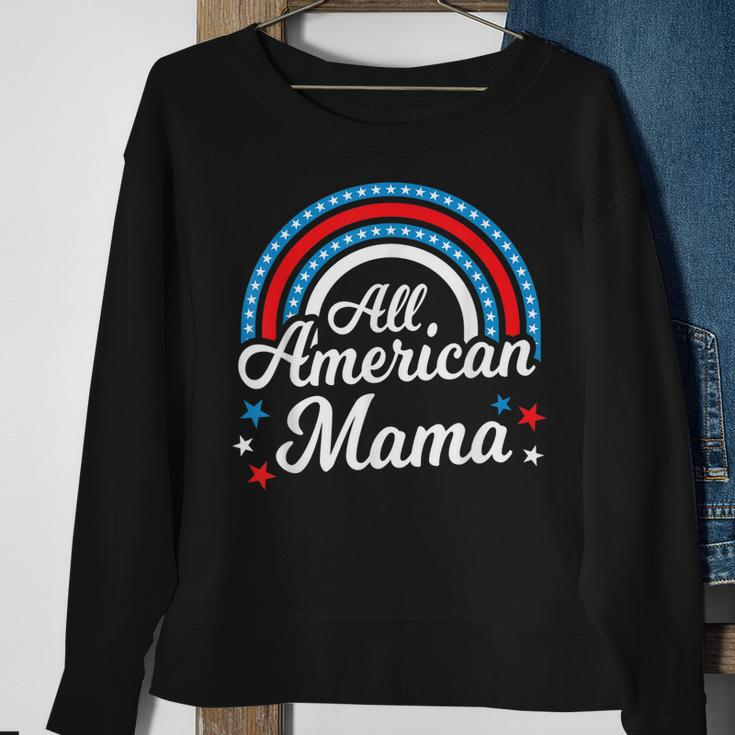 All American Mama- Funny 4Th Of July Family Matching Sweatshirt Gifts for Old Women