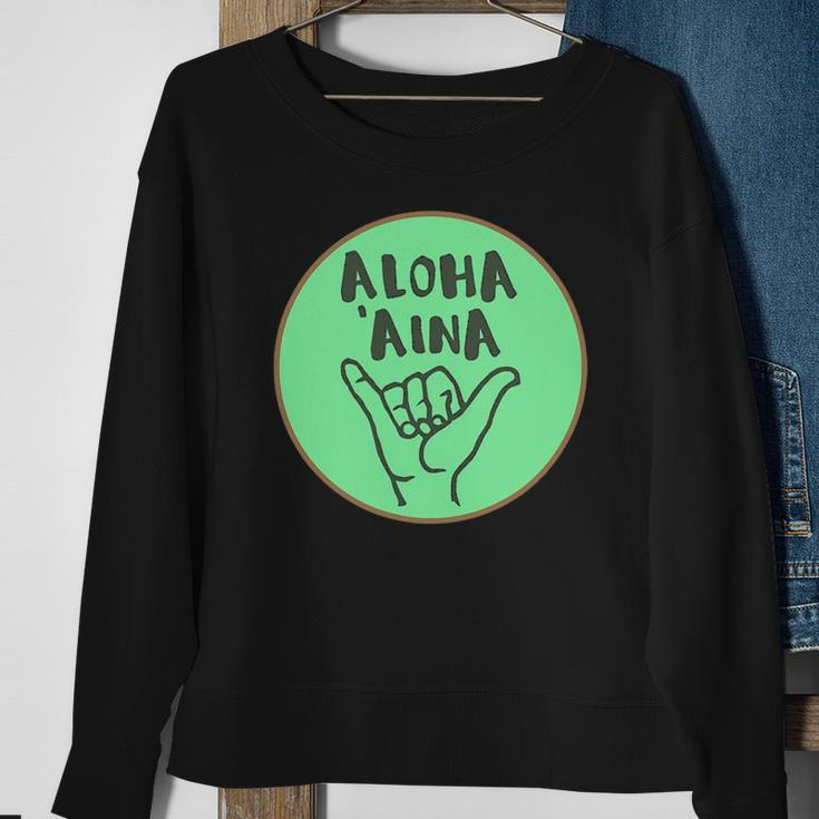Aloha Aina Love Of The Land Sweatshirt Gifts for Old Women