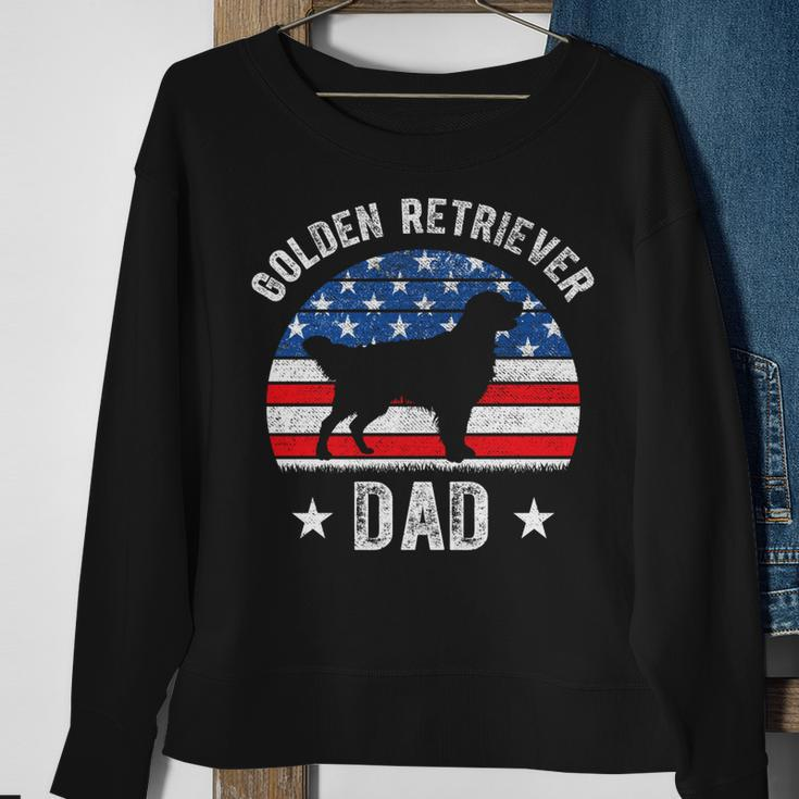 American Flag Golden Retriever Dad 4Th Of July Fathers Day Sweatshirt Gifts for Old Women