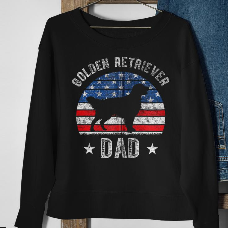American Flag Golden Retriever Dad 4Th Of July Fathers Day Zip Sweatshirt Gifts for Old Women