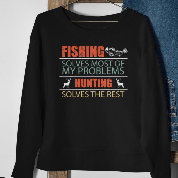 Angler Fish Fishing And Hunting Family Camping Sweatshirt Gifts for Old Women