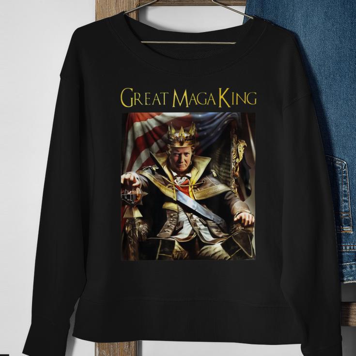 Anti Joe Biden Ultra Maga The Return Of The Great Maga King Sweatshirt Gifts for Old Women