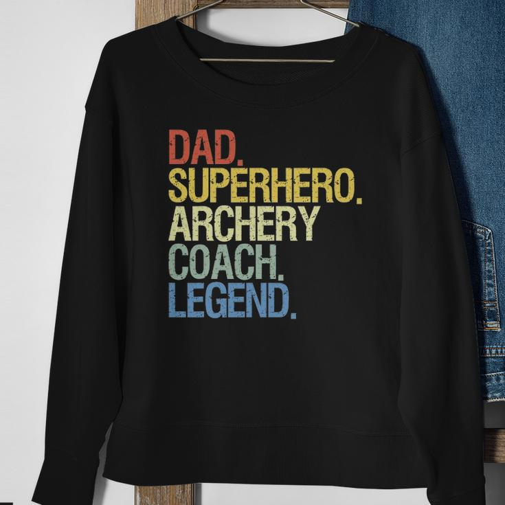 Archery Coach Dad Superhero Archery Coach Legend Sweatshirt Gifts for Old Women