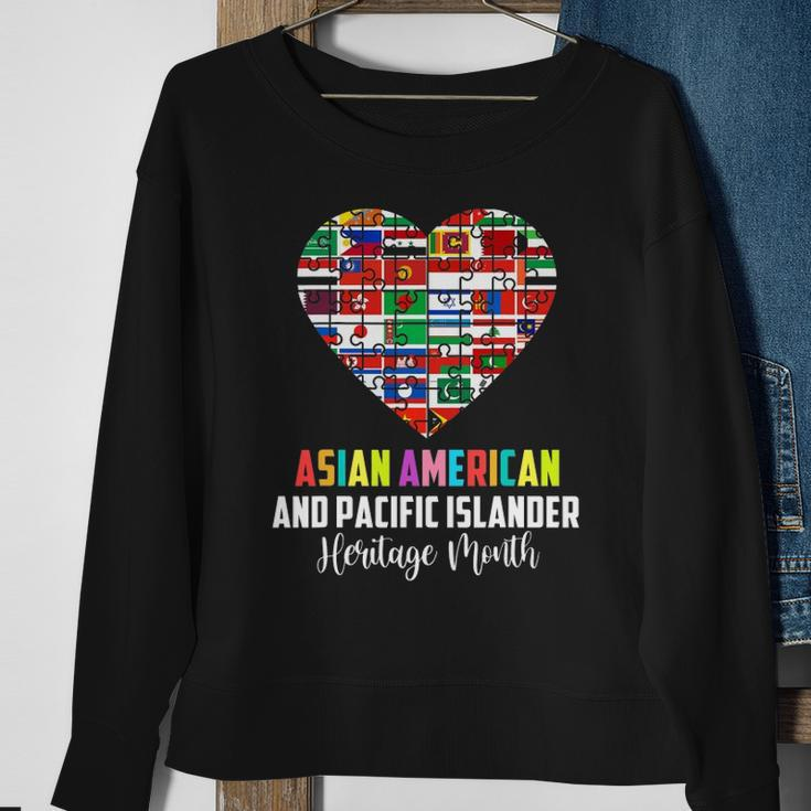 Asian American And Pacific Islander Heritage Month Heart Sweatshirt Gifts for Old Women