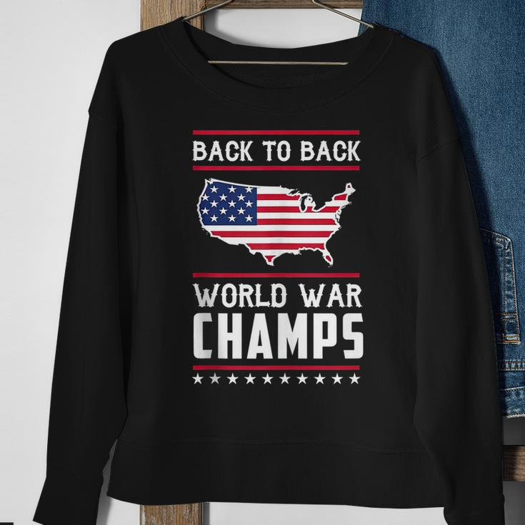 Back To Back Undefeated World War Champs Sweatshirt Gifts for Old Women