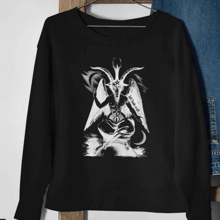 Baphomet Left Hand Craft Satanic Clothing Sweatshirt Gifts for Old Women