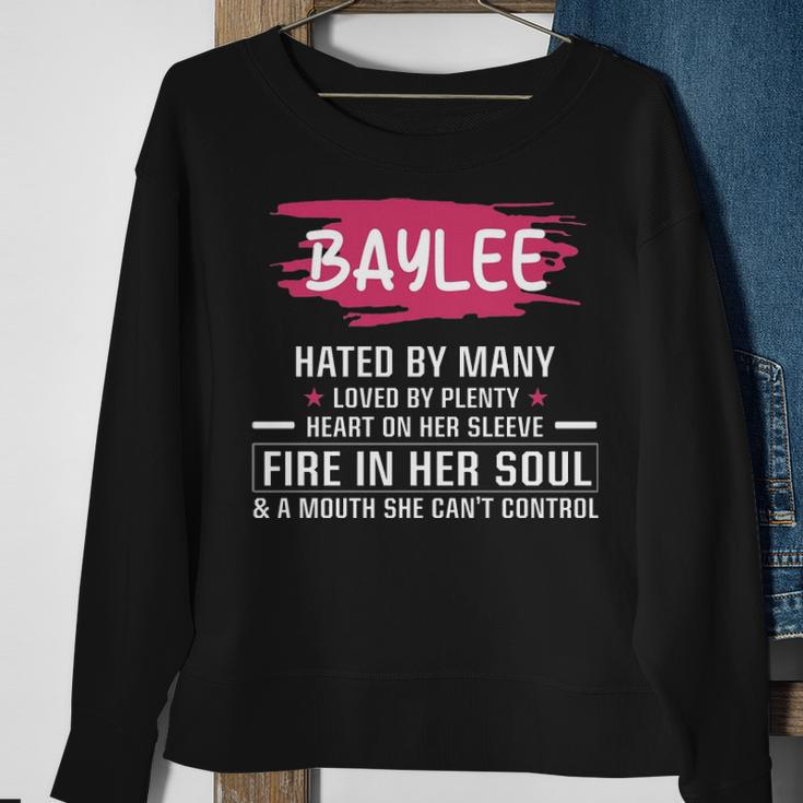 Baylee Name Gift Baylee Hated By Many Loved By Plenty Heart On Her Sleeve Sweatshirt Gifts for Old Women