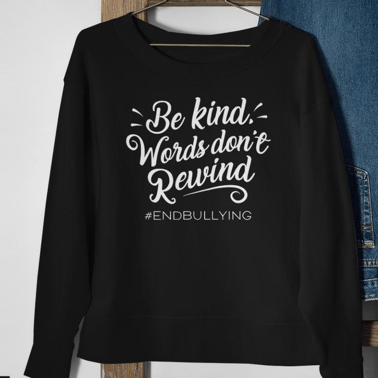Be Kind Words Dont Rewind Orange Kindness Sweatshirt Gifts for Old Women