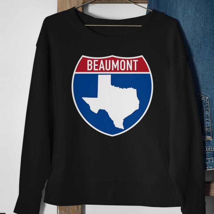 Beaumont Texas Tx Interstate Highway Vacation Souvenir Sweatshirt Gifts for Old Women