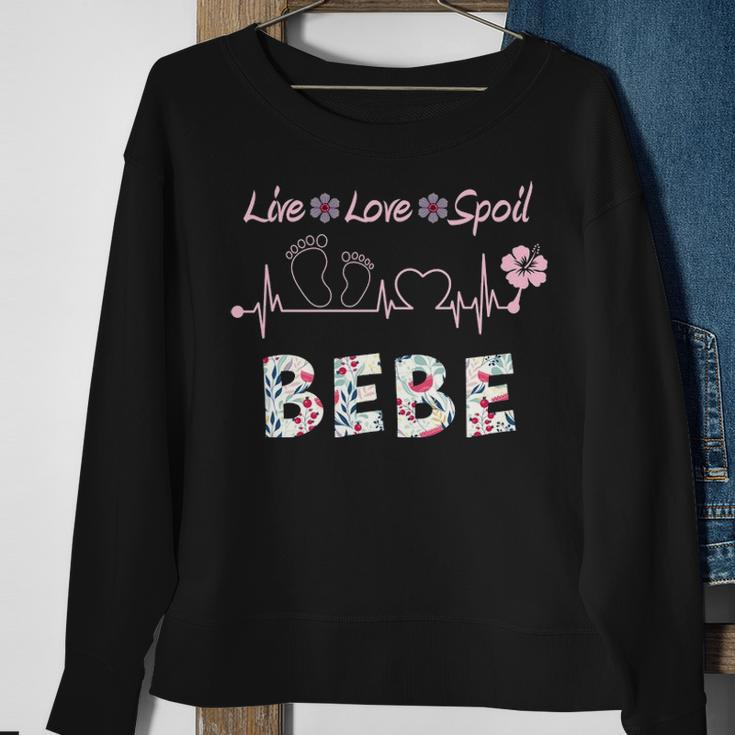 Bebe Grandma Gift  Bebe Live Love Spoil Sweatshirt Gifts for Old Women