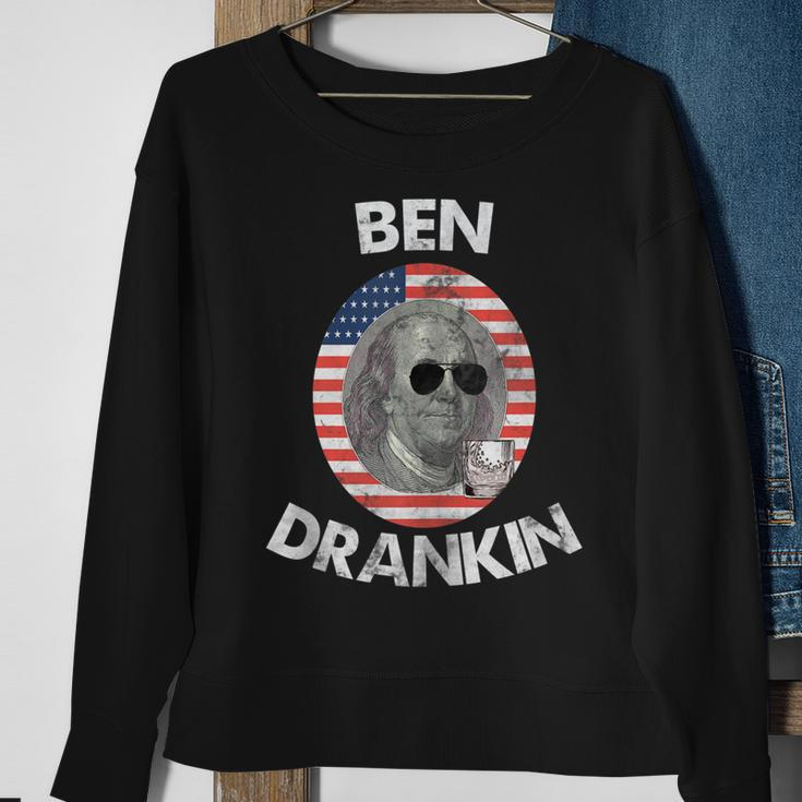 Ben Drankin 4Th Of July Gift Beer Party Sweatshirt Gifts for Old Women
