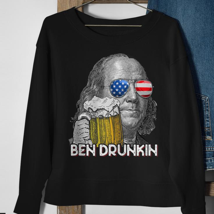 Ben Drankin Drunking Funny 4Th Of July Beer Men Woman Sweatshirt Gifts for Old Women