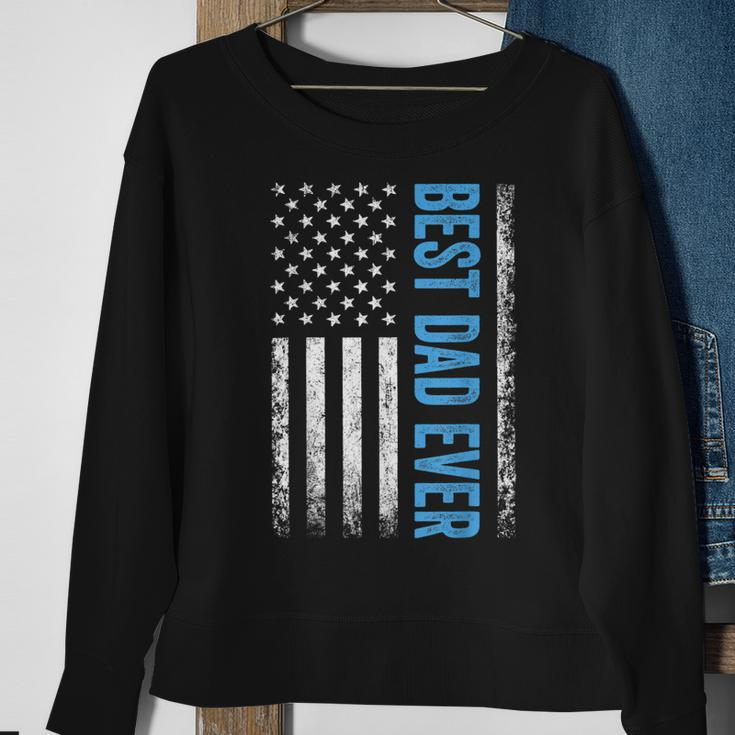 Best Dad Ever Us American Flag Gift For Fathers Day Sweatshirt Gifts for Old Women