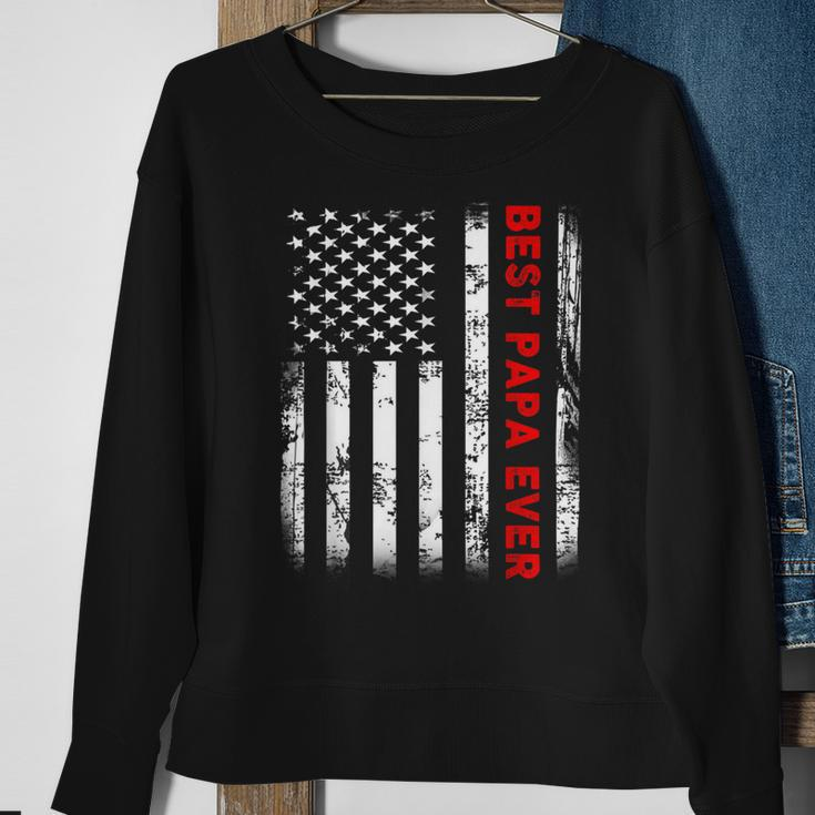 Best Papa Ever American Flag S For Grandpa Fathers Day Sweatshirt Gifts for Old Women