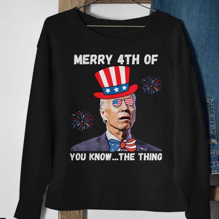 Biden Dazed Merry 4Th Of You Know The Thing 4Th Of July Sweatshirt Gifts for Old Women
