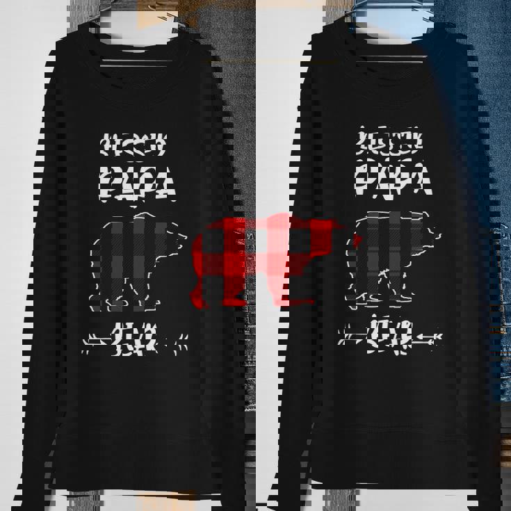 Blessed Papa Bear Buffalo Plaid Bear For Papa Sweatshirt Gifts for Old Women
