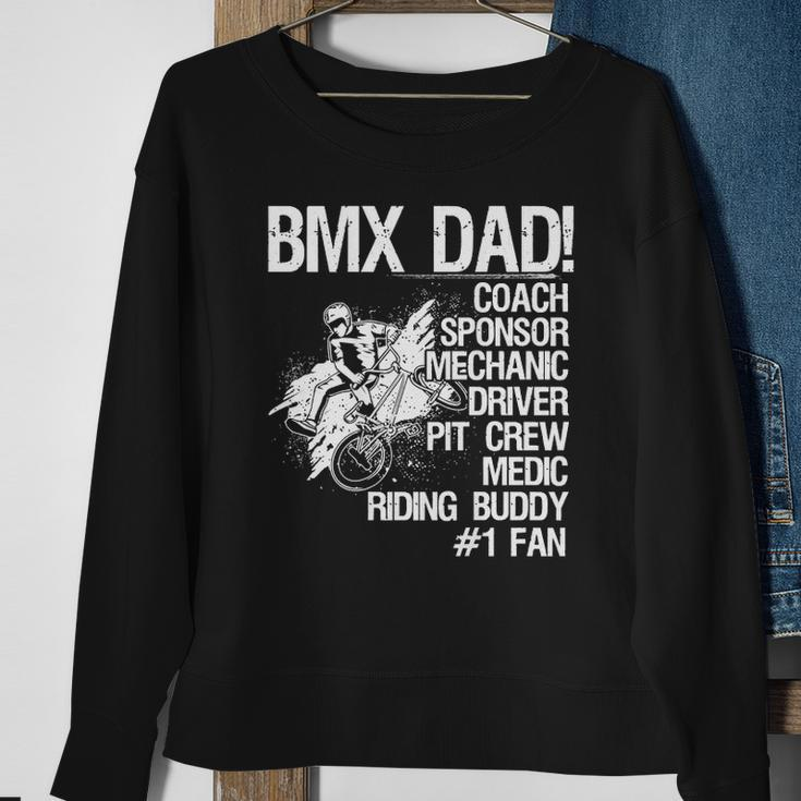 Bmx Dad Coach Sponsor Mechanic Driver On Back Classic Sweatshirt Gifts for Old Women