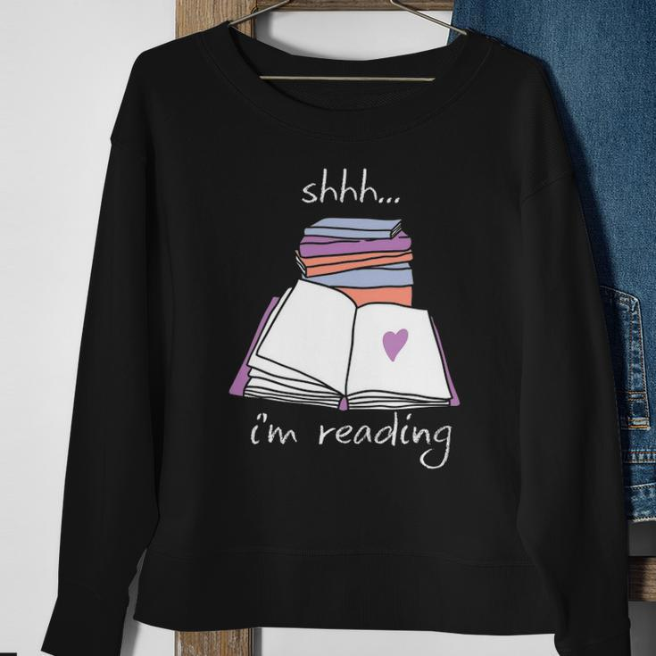 Book Reading Library Shh Im Reading Sweatshirt Gifts for Old Women